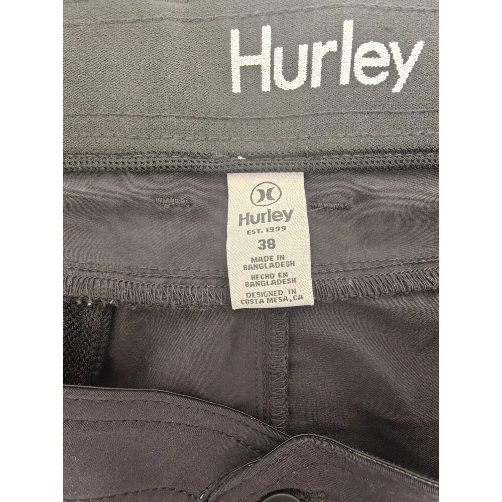 Hurley Men's Black Performance Hiking Outdoor Pants Size 38 Stretch 38x33